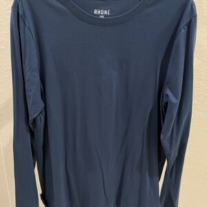RHONE Long Sleeve Tee - Navy Blue